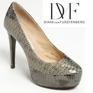 DVF Snakeskin Heels "Renee"  Women's Size 10